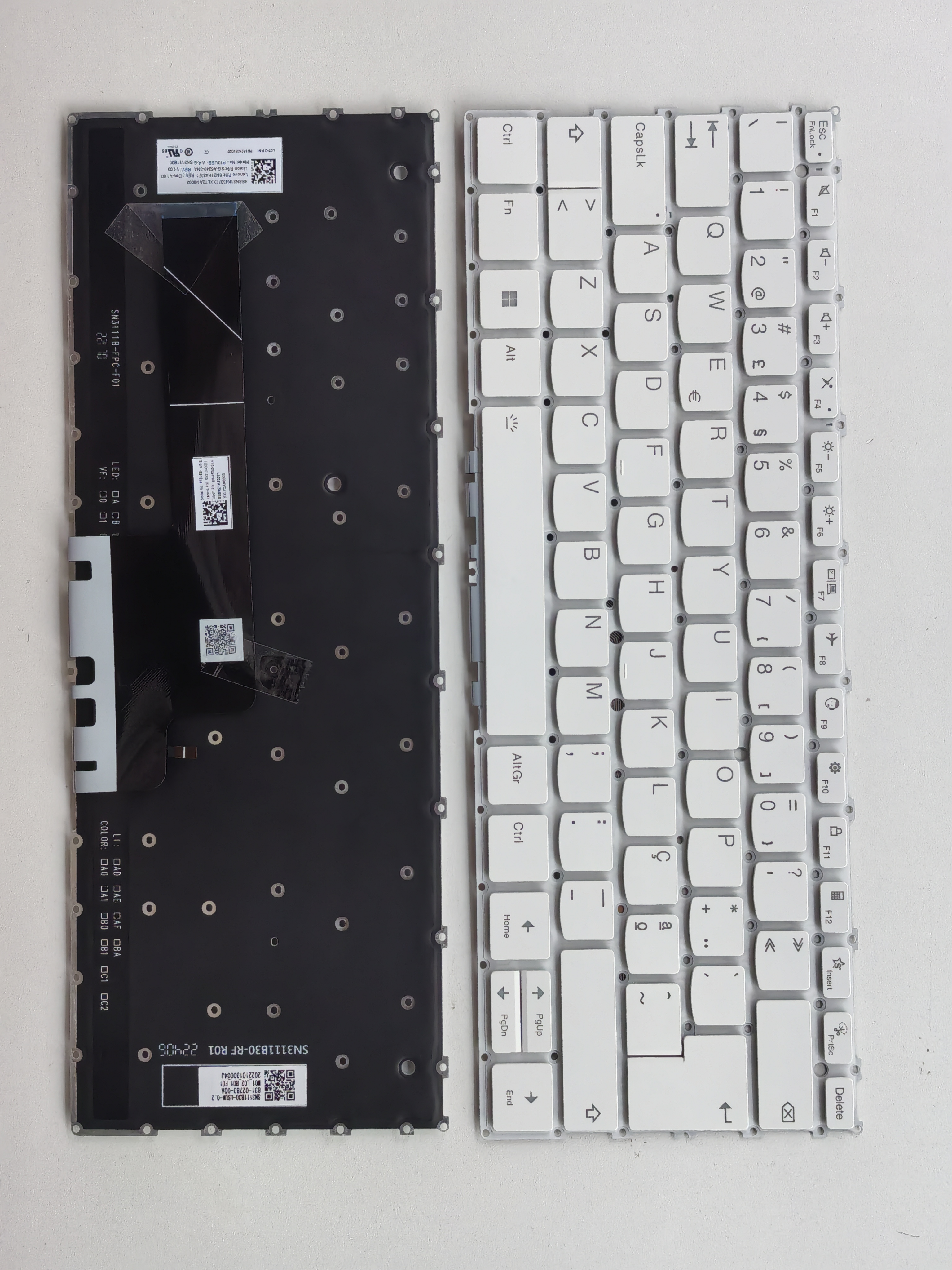 Picture of New Replacement Laptop Keyboard For LENOVO YOGA 13S IAP7/Yoga Slim 7 Carbon 13IRP8 WHITE Backlit PO Layout
